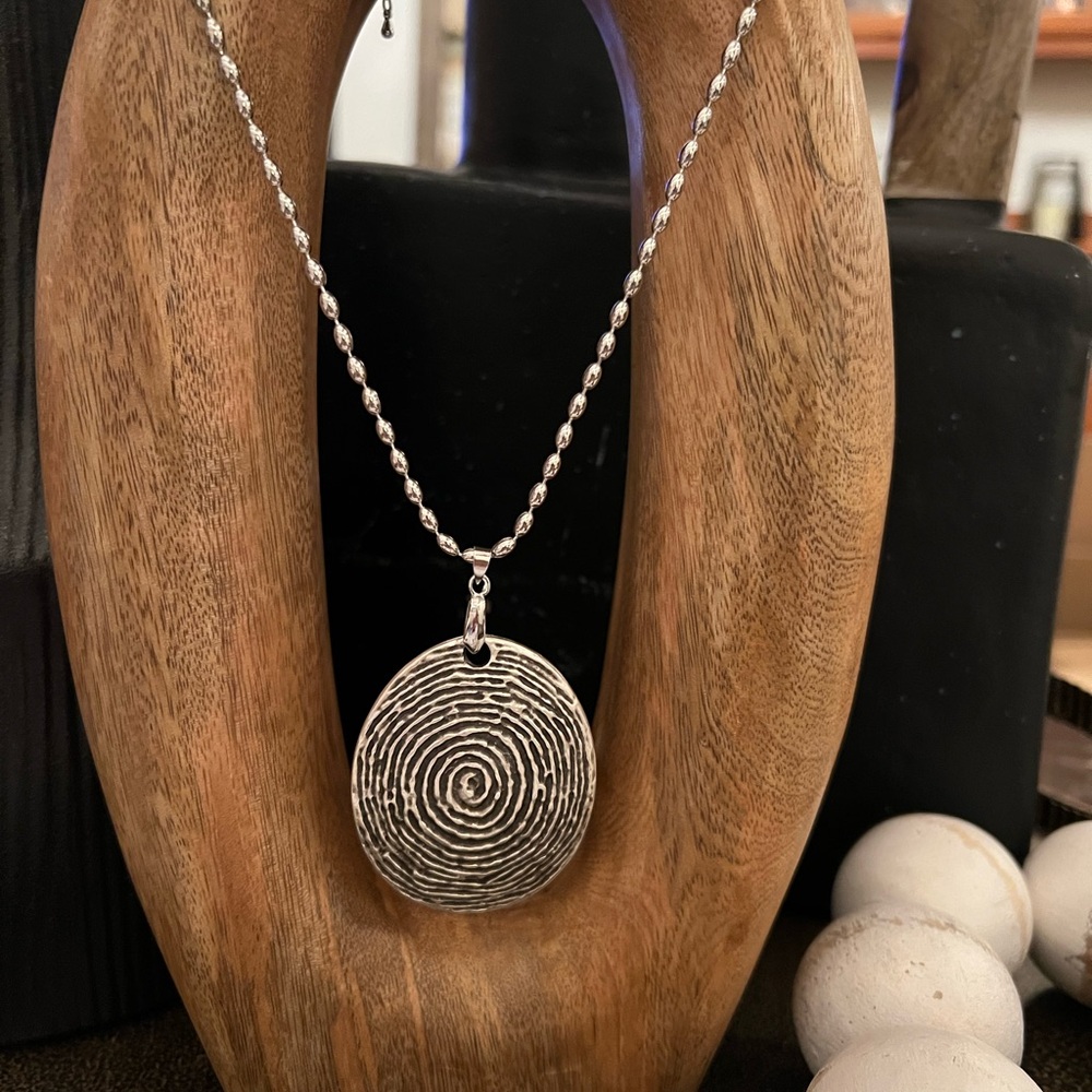 Silver Spiral Pendant Necklace